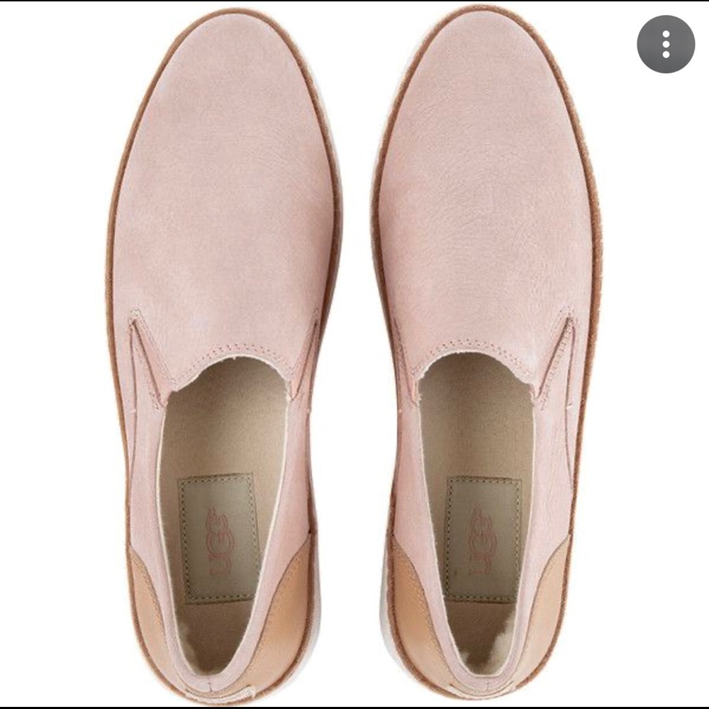 UGG NUBUCK leather slip on. PINK 8.5